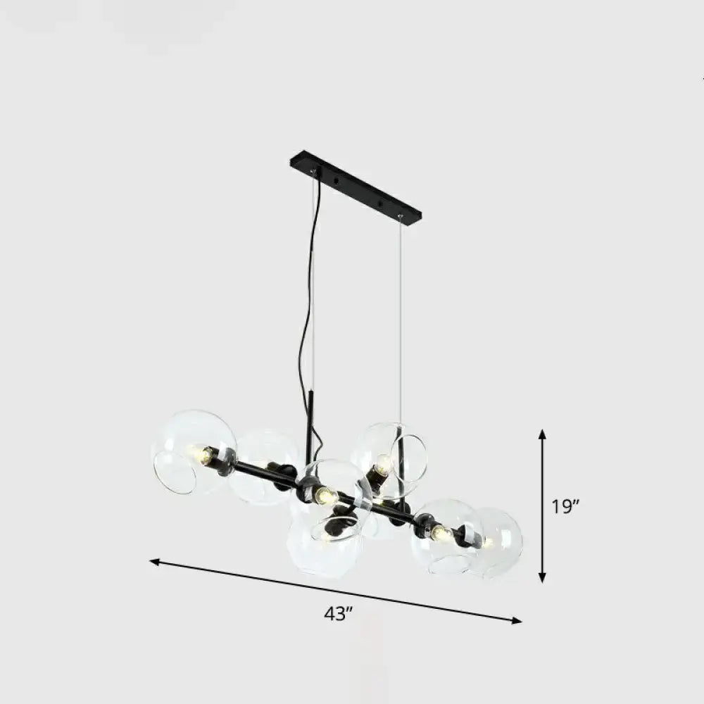 Black Smoke Glass Chandelier