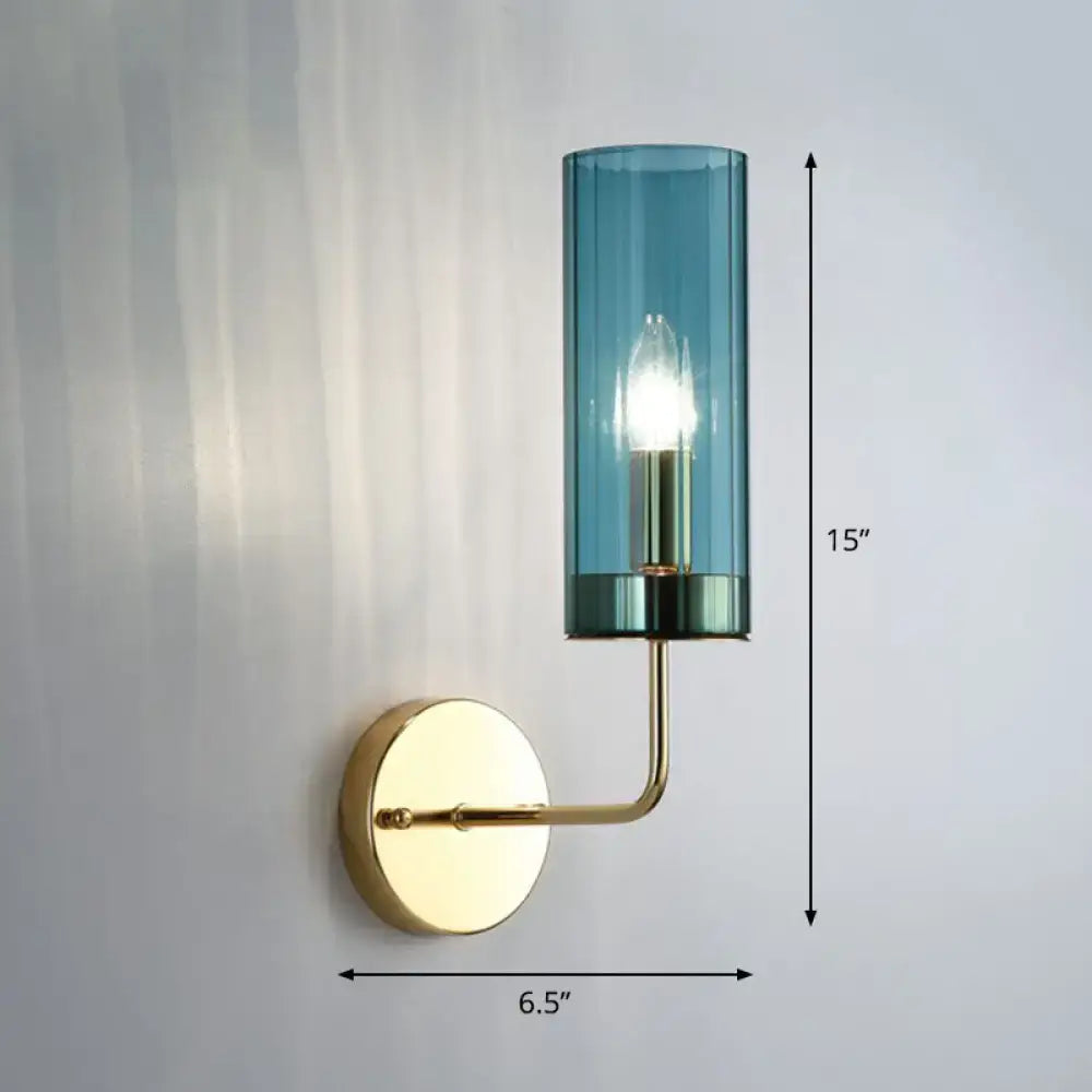Brass Smoked Glass Sconce