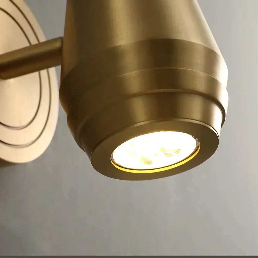Brass Circular Wall Spotlight