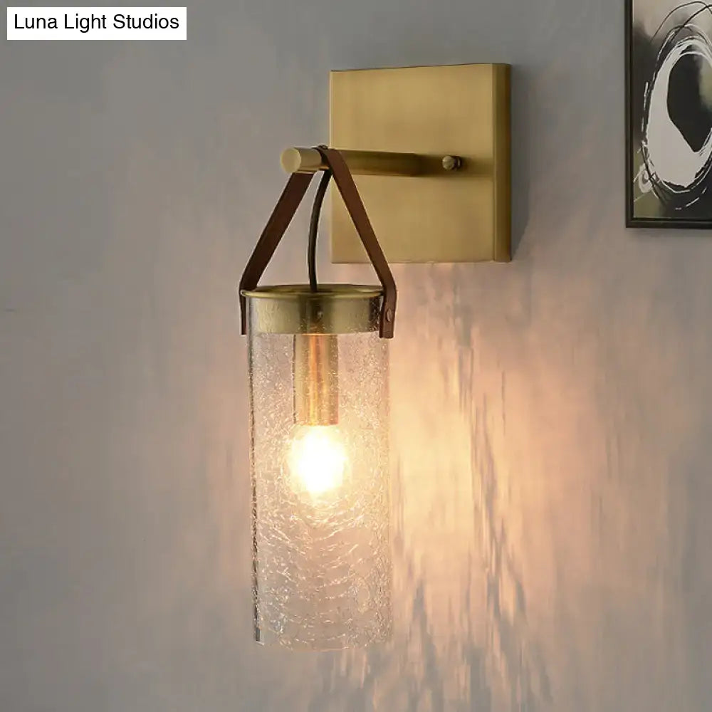 Brass Crack Glass Sconce
