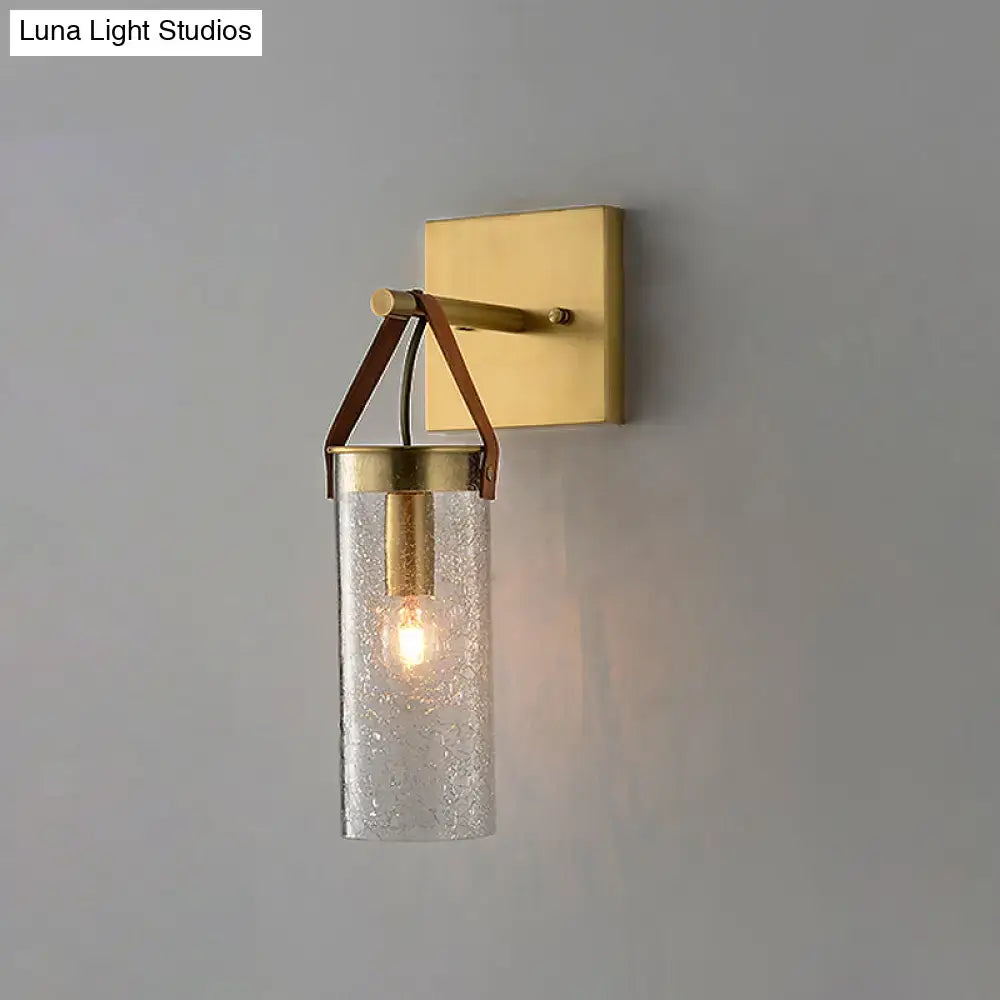 Brass Crack Glass Sconce