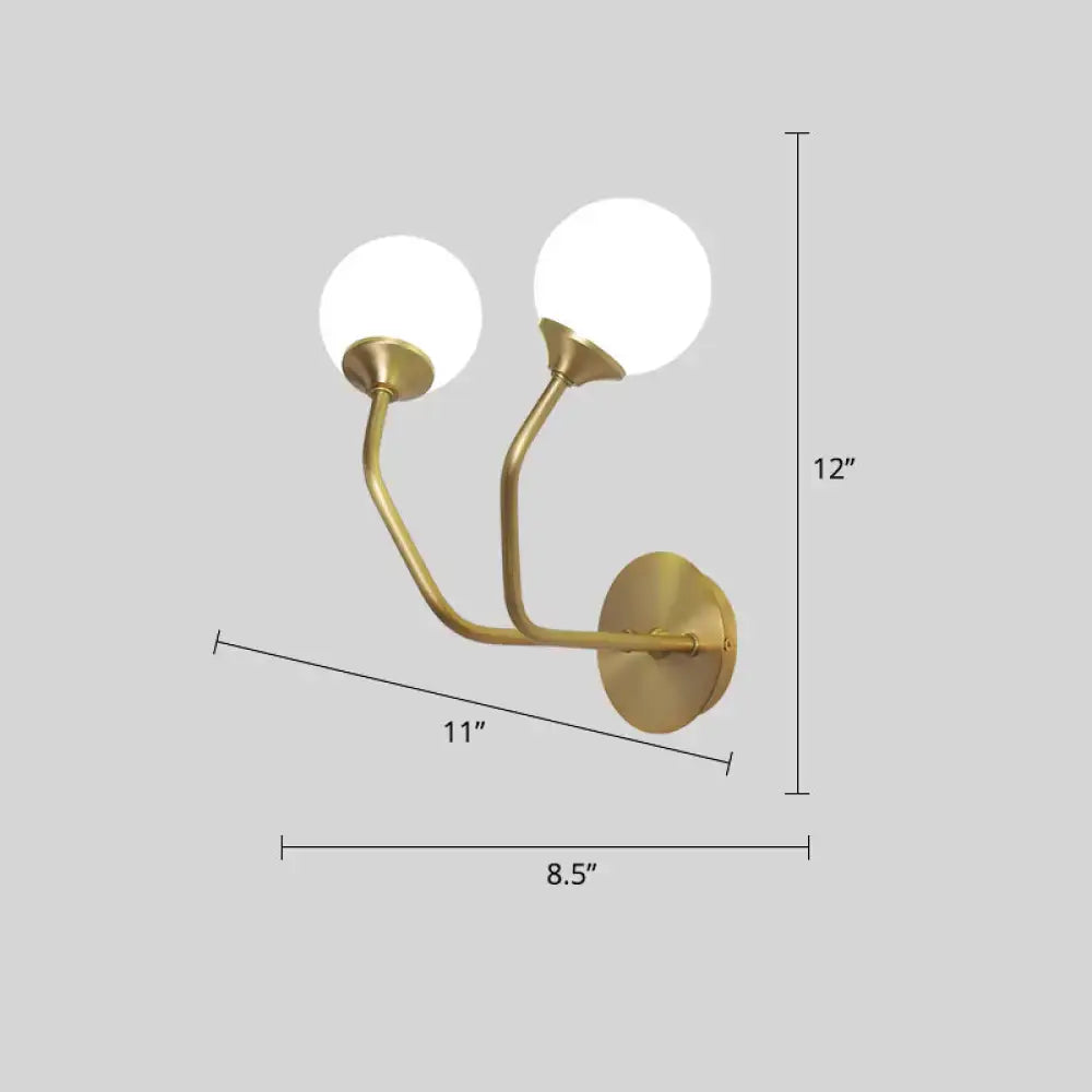 Brass Geometric Glass Sconce