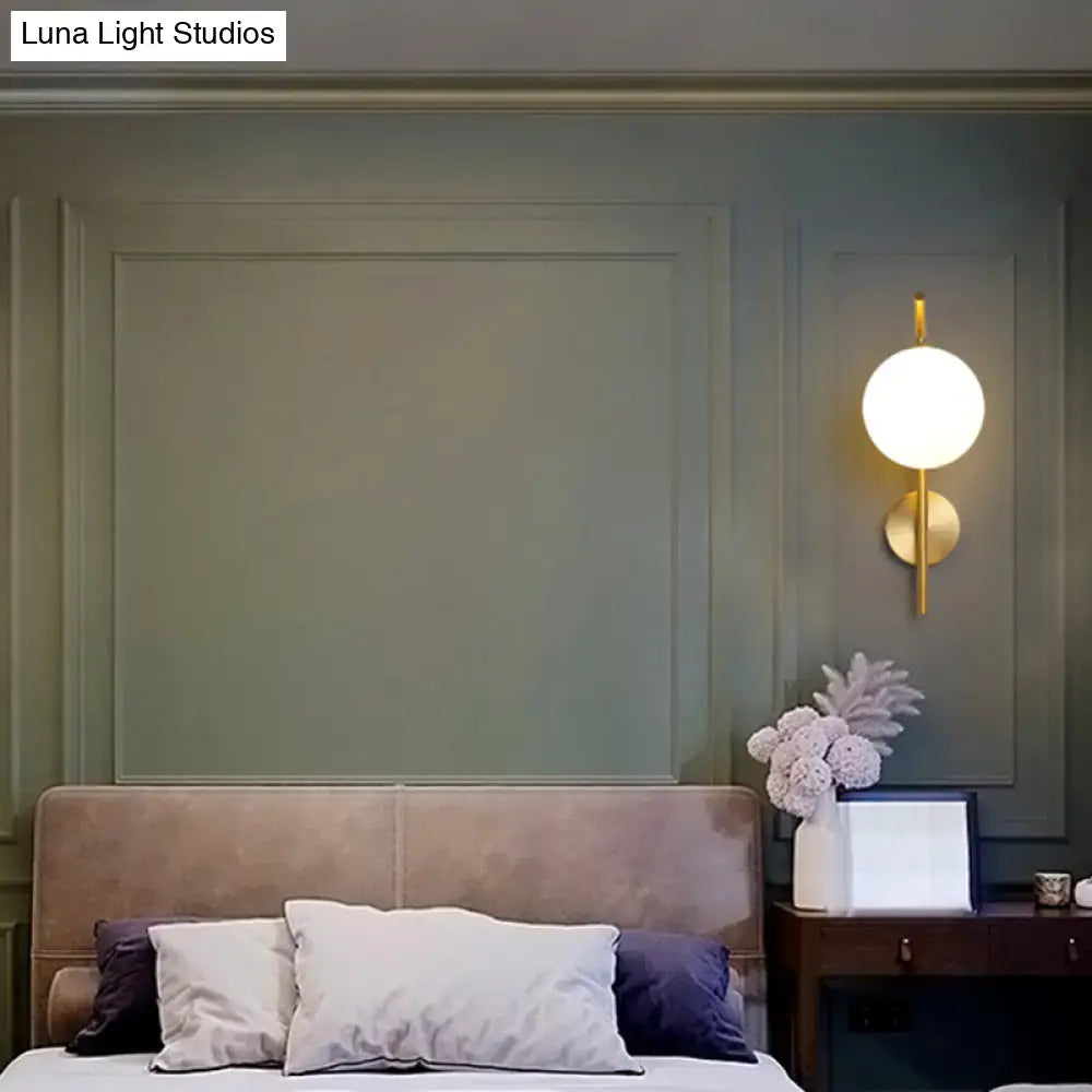 Brass Geometric Glass Sconce