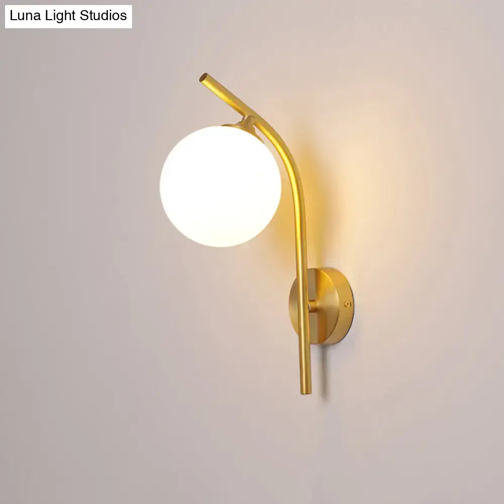 Brass Geometric Glass Sconce
