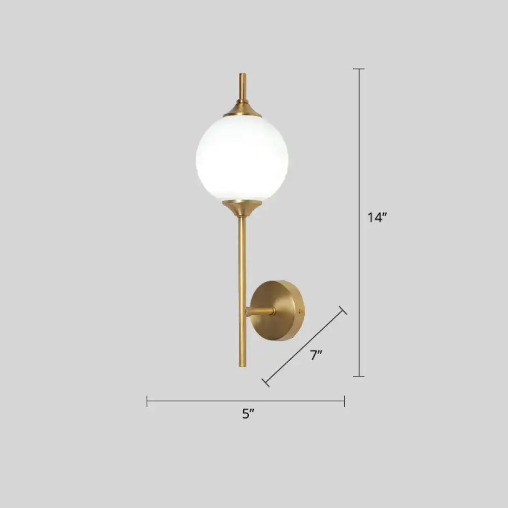 Brass Geometric Glass Sconce