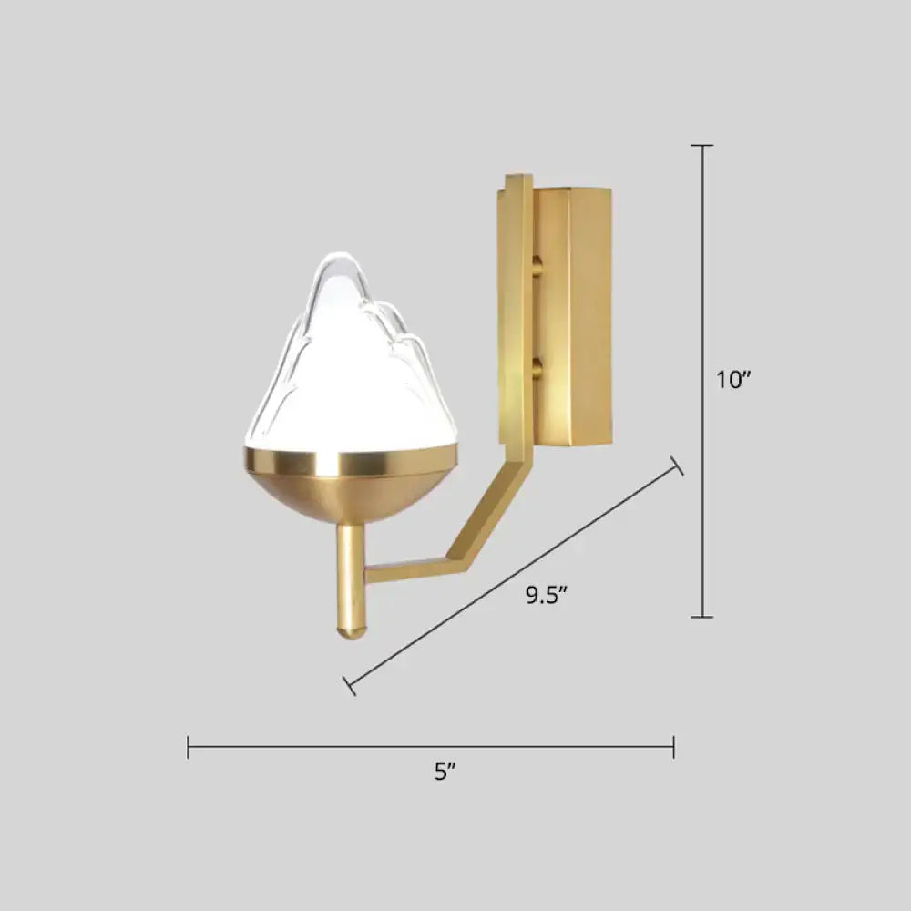 Brass Geometric Glass Sconce