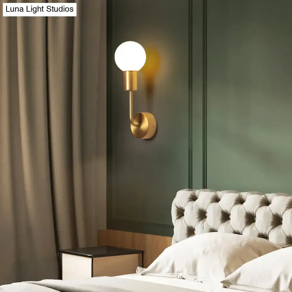 Brass Geometric Glass Sconce