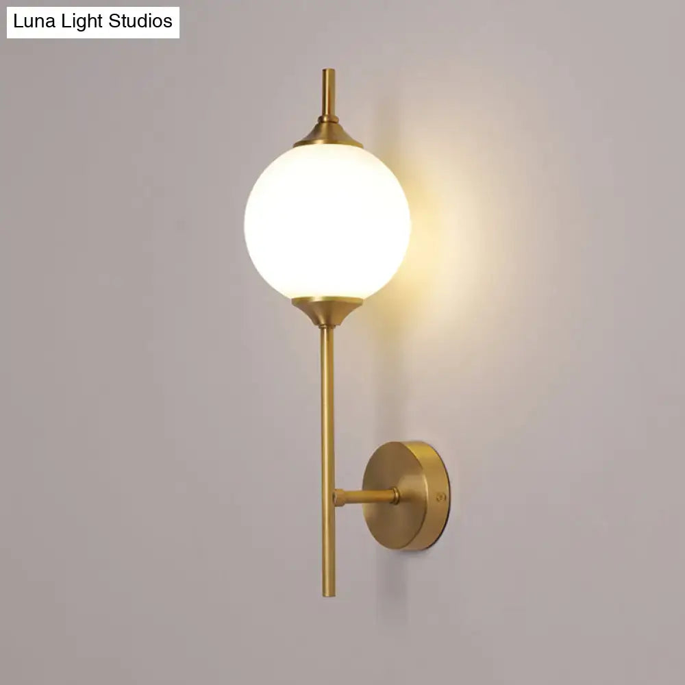 Brass Geometric Glass Sconce