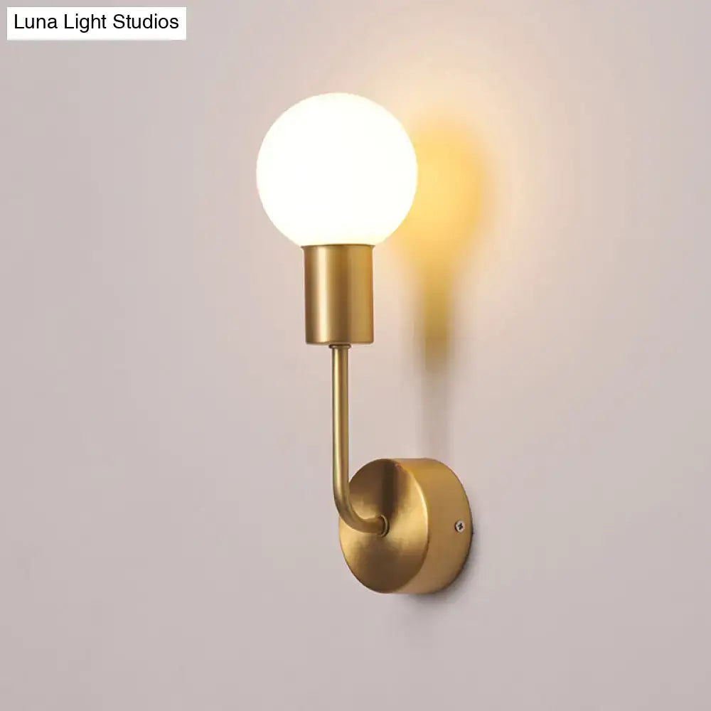 Brass Geometric Glass Sconce