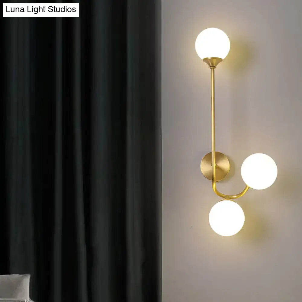 Brass Geometric Glass Sconce