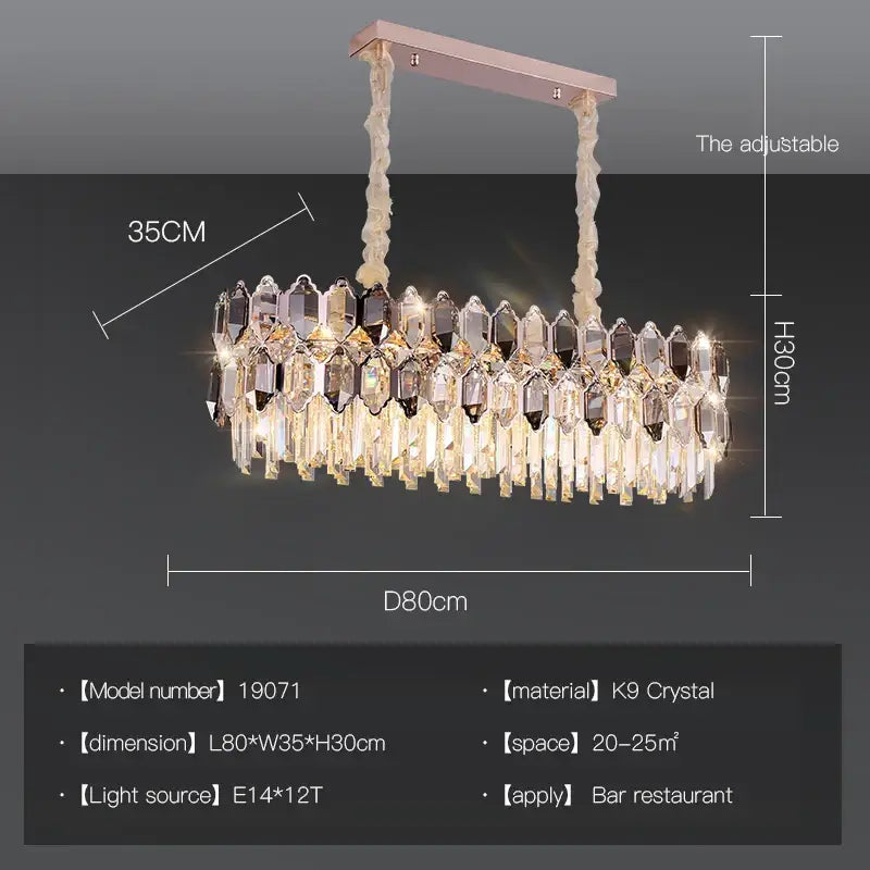 Tiered Crystal Brass Chandelier