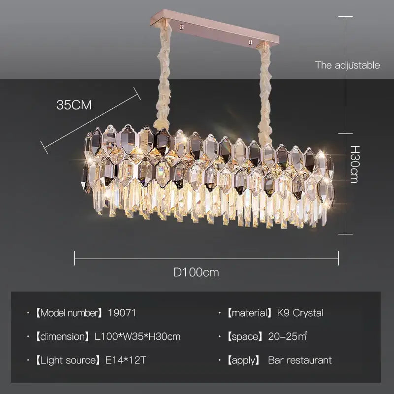 Tiered Crystal Brass Chandelier