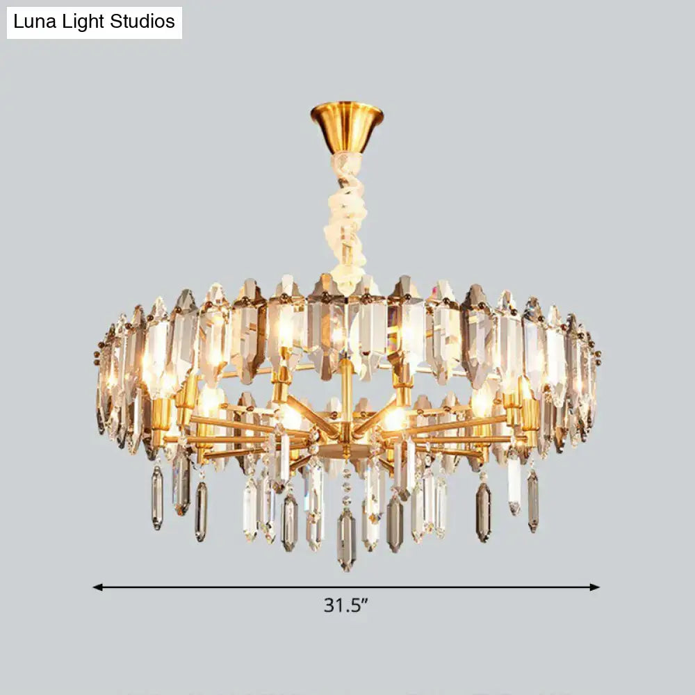 Crystal Gold Loop Chandelier