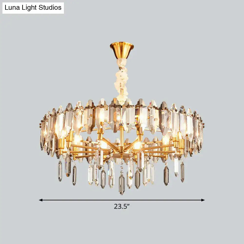 Crystal Gold Loop Chandelier