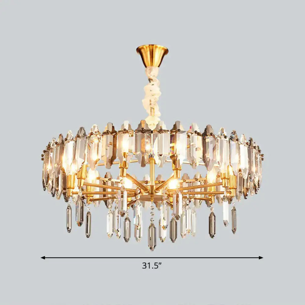 Crystal Gold Loop Chandelier