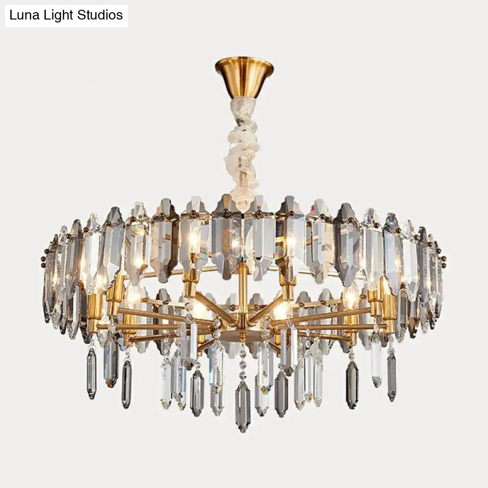 Crystal Gold Loop Chandelier