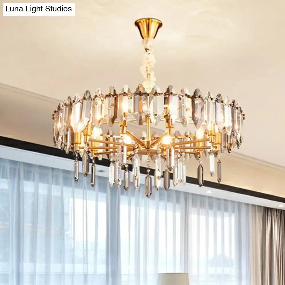 Crystal Gold Loop Chandelier