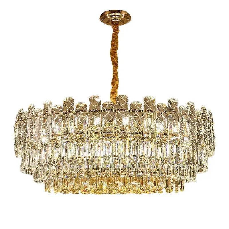 Gold Crystal Chandelier Light Up To 150cm