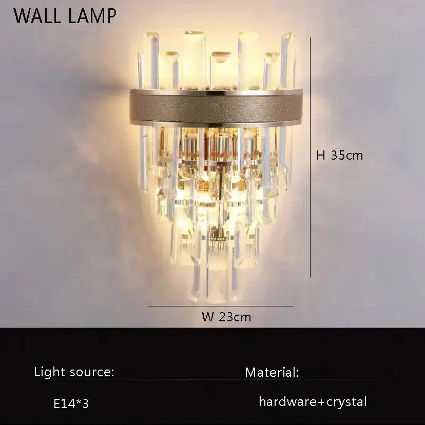 Gold Crystal Chandelier Light Up To 150cm