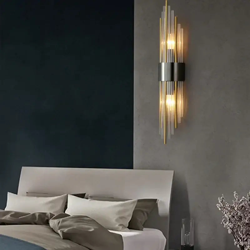 Crystal Copper Wall Light