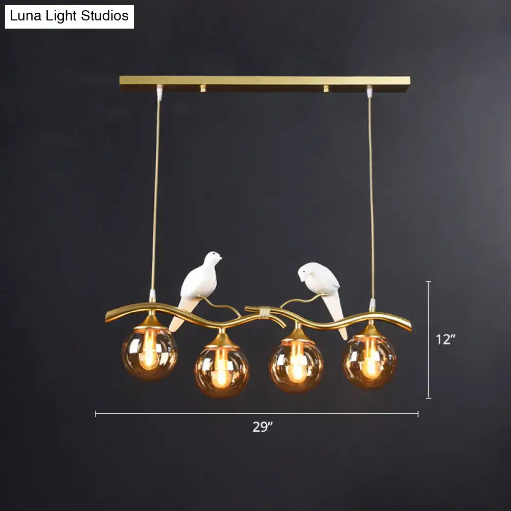 Gold Bird Pendant Light
