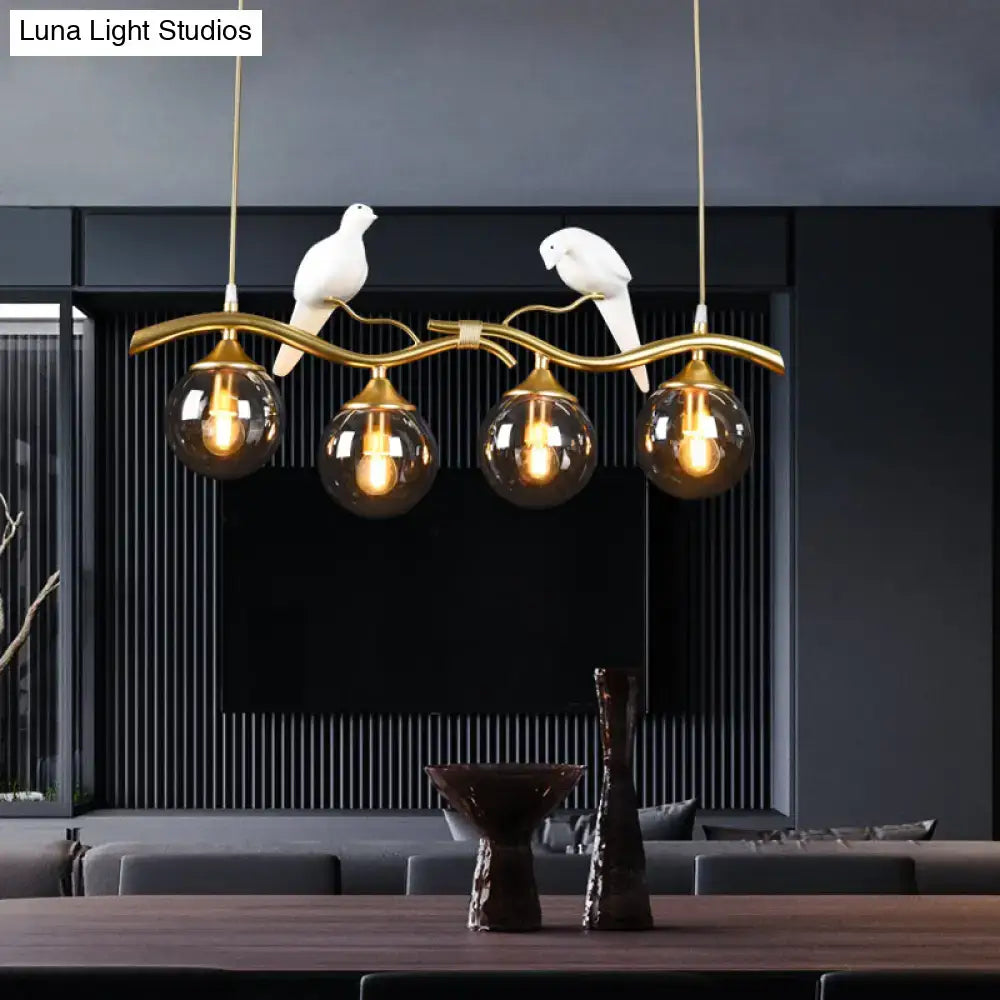 Gold Bird Pendant Light