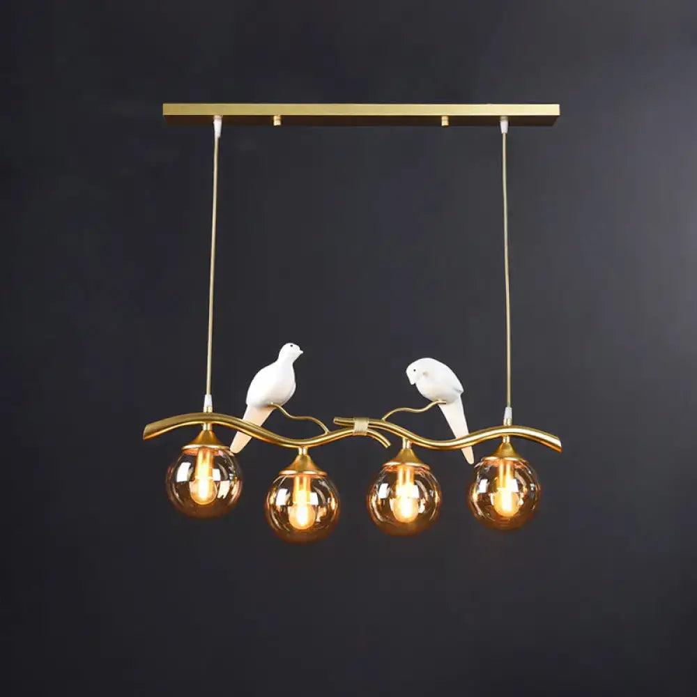 Gold Bird Pendant Light
