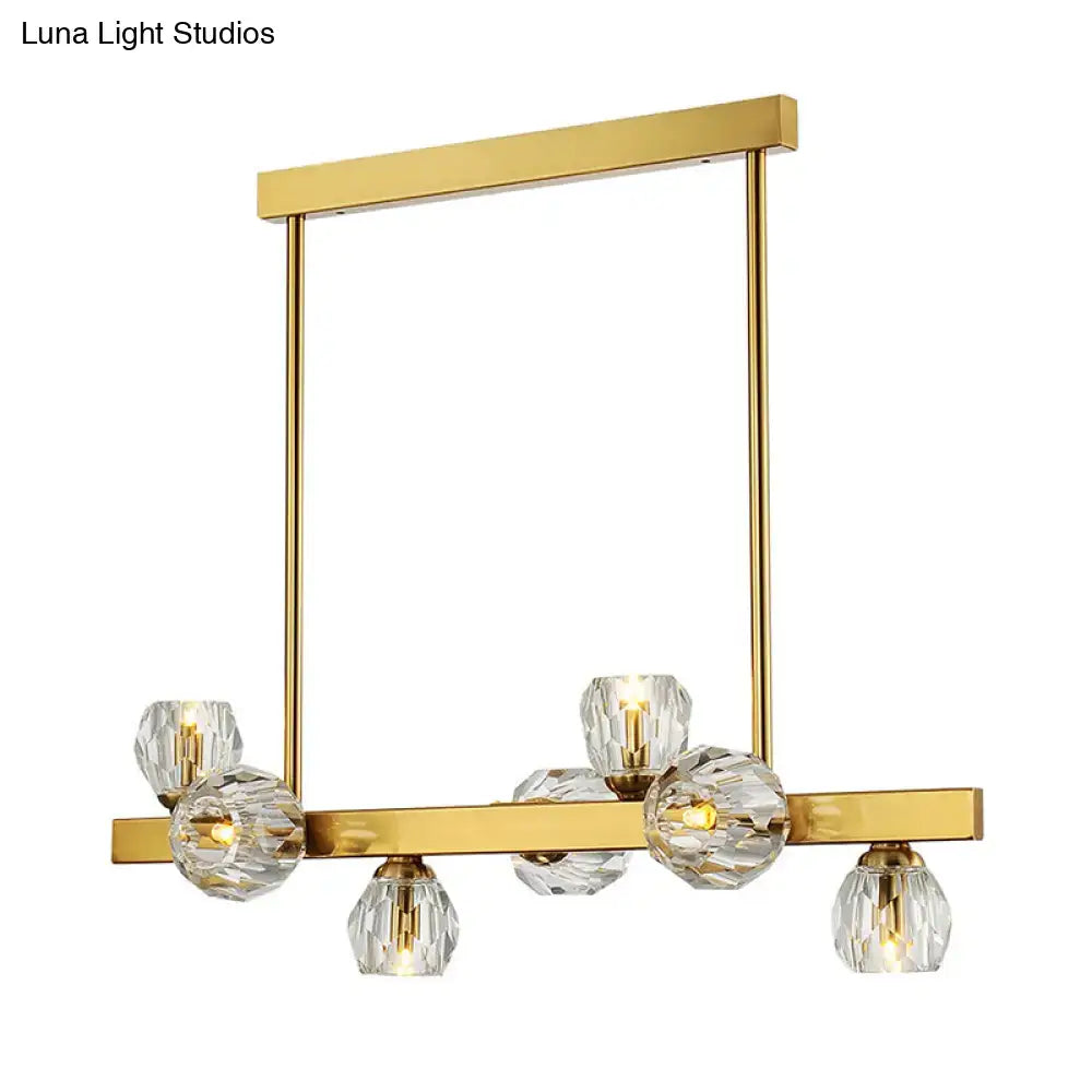 Gold Crystal Branch Kitchen Island Chandelier