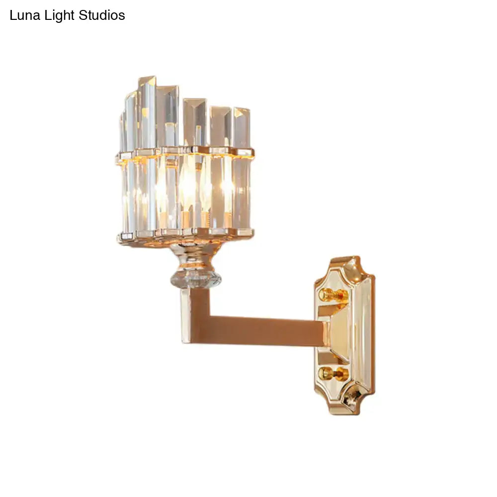 Gold Crystal Rod Wall Sconce