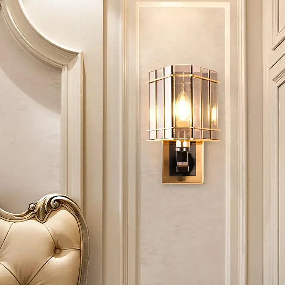 Gold Crystal Triangle Sconce