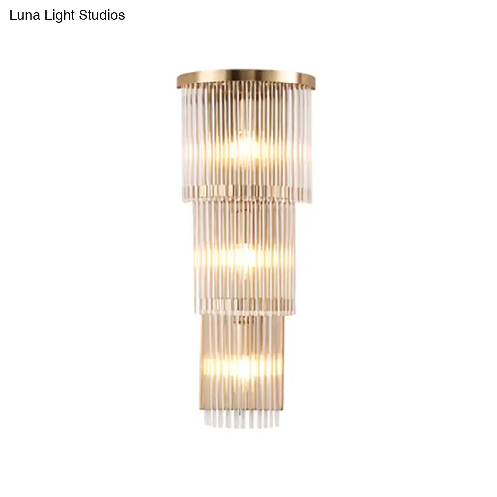 Gold Crystal Triangle Sconce
