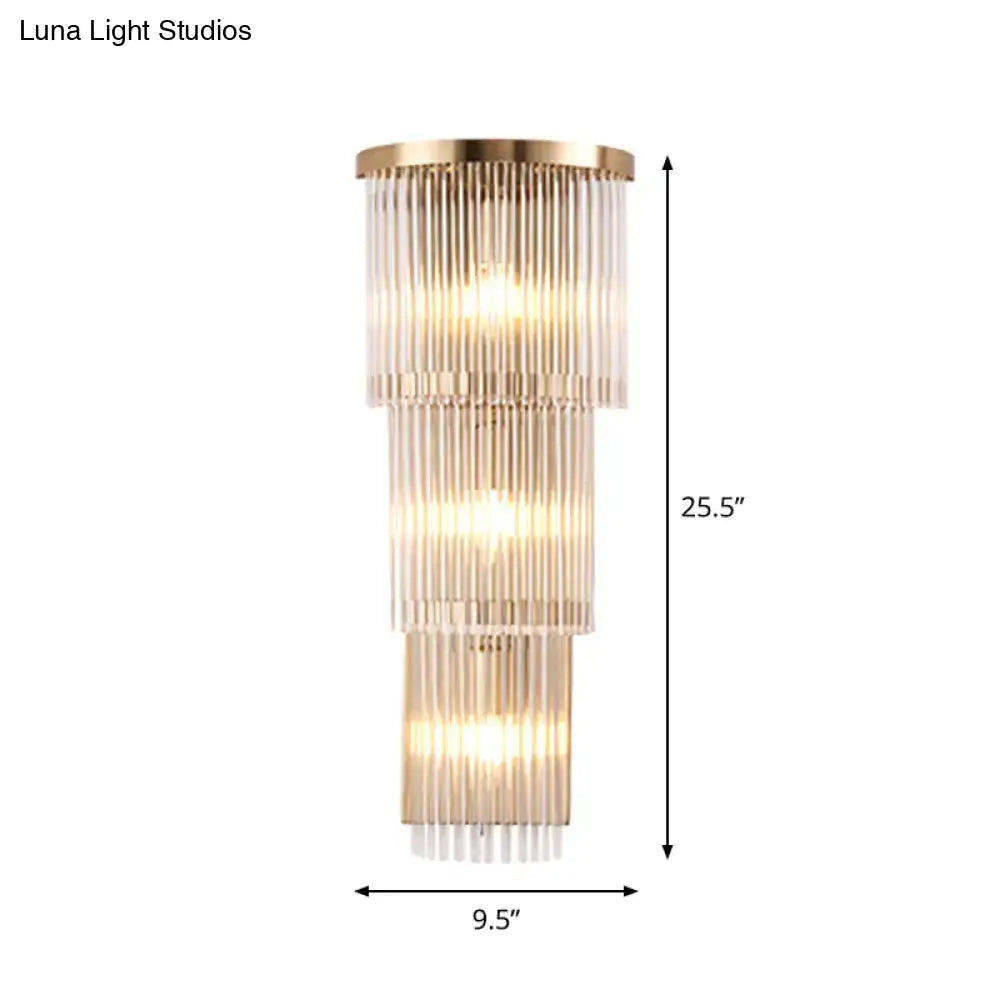 Gold Crystal Triangle Sconce