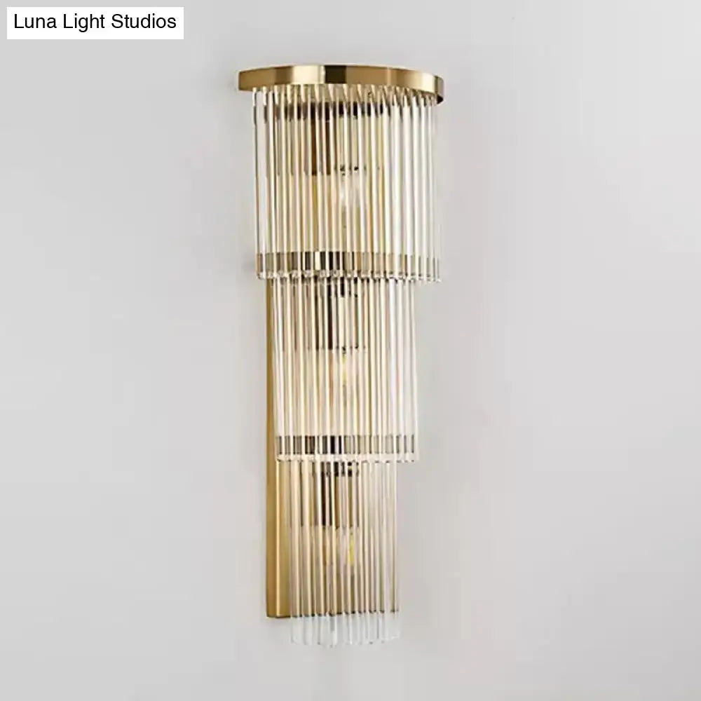 Gold Crystal Triangle Sconce