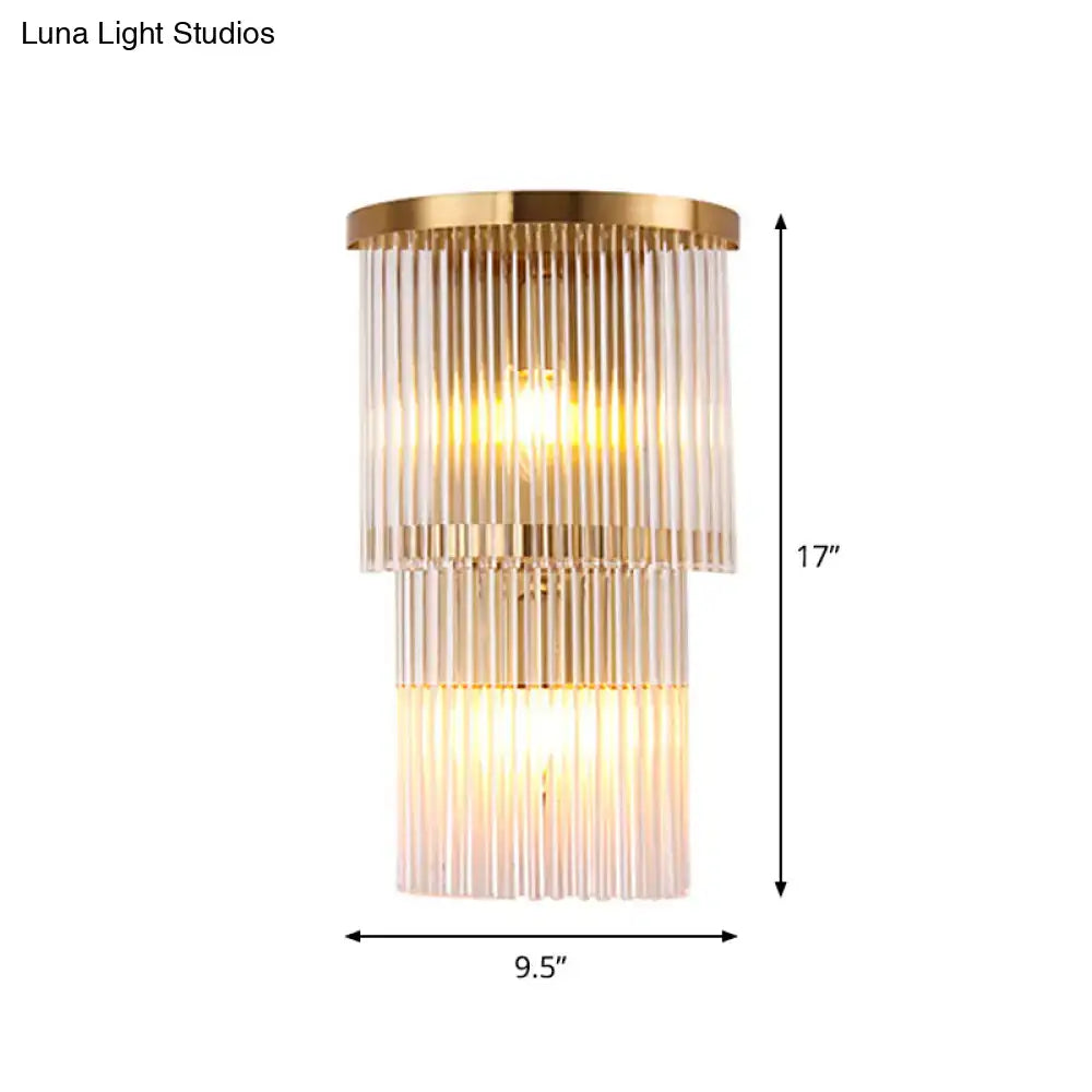 Gold Crystal Triangle Sconce