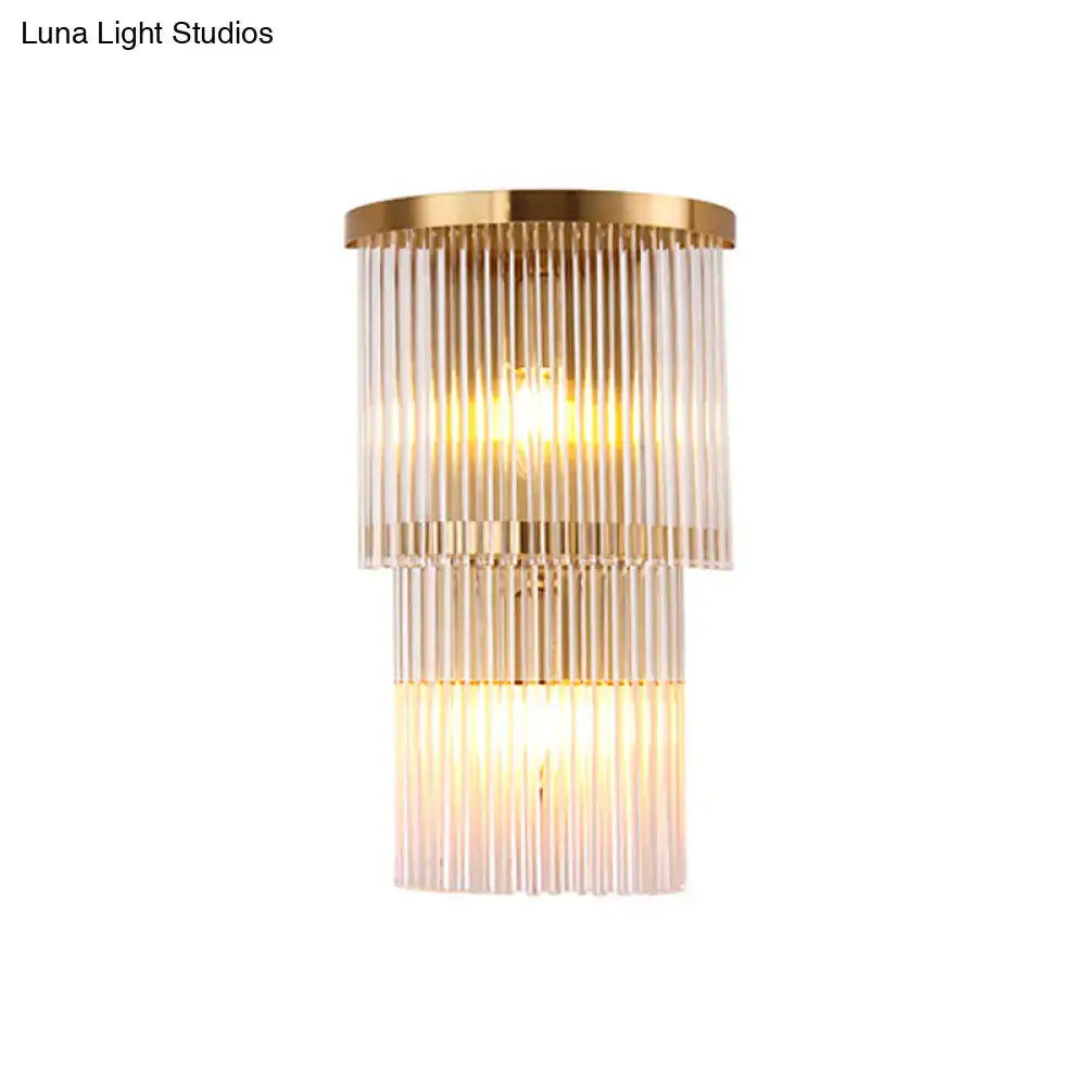 Gold Crystal Triangle Sconce