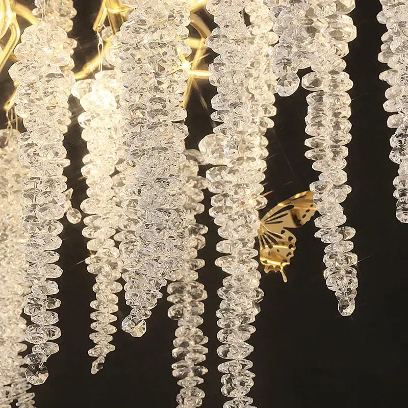 Gold Crystal Rectangle Chandelier