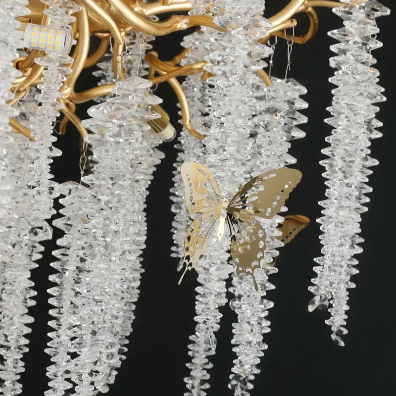 Gold Crystal Rectangle Chandelier