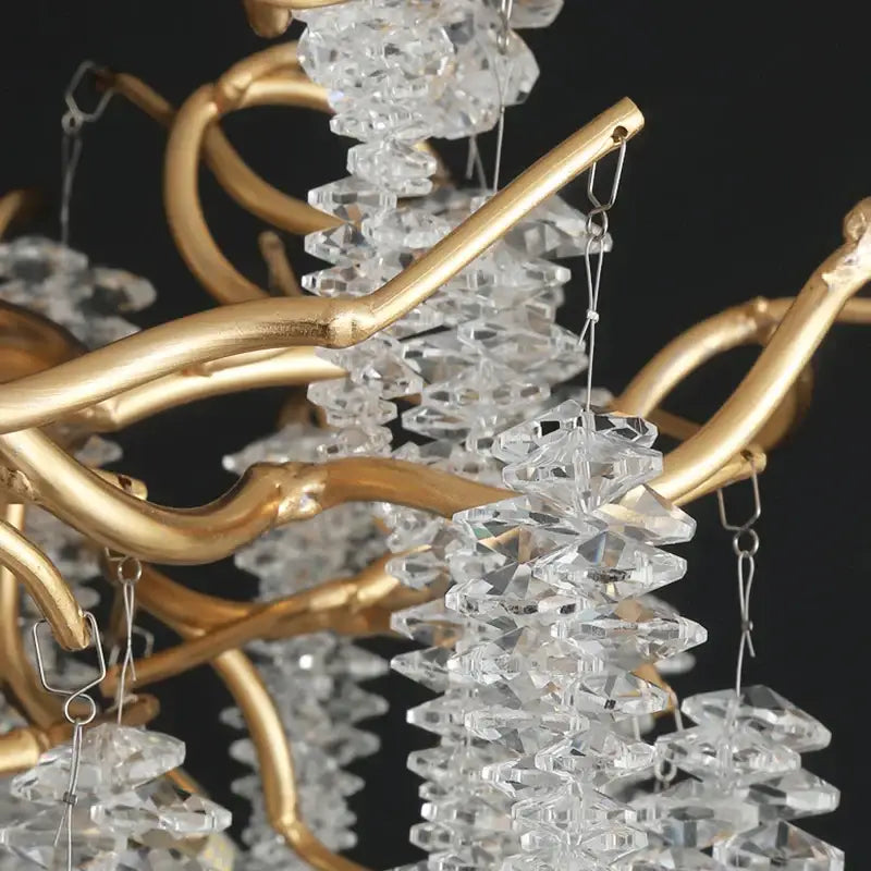 Gold Crystal Rectangle Chandelier