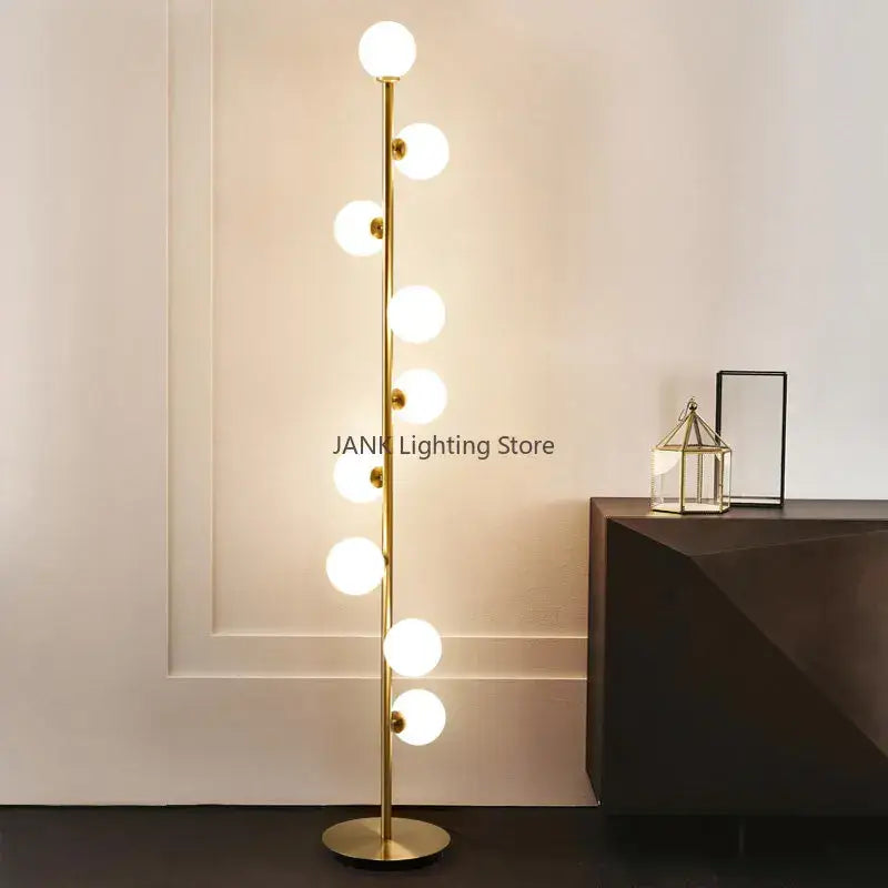 Gold Glass Ball Floor Lamp