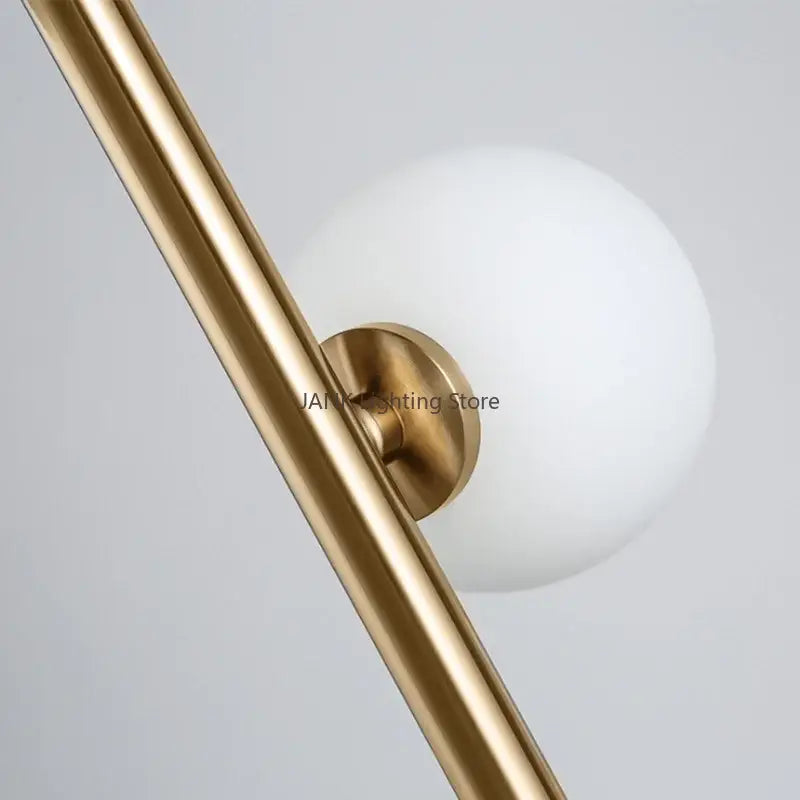 Gold Glass Ball Floor Lamp