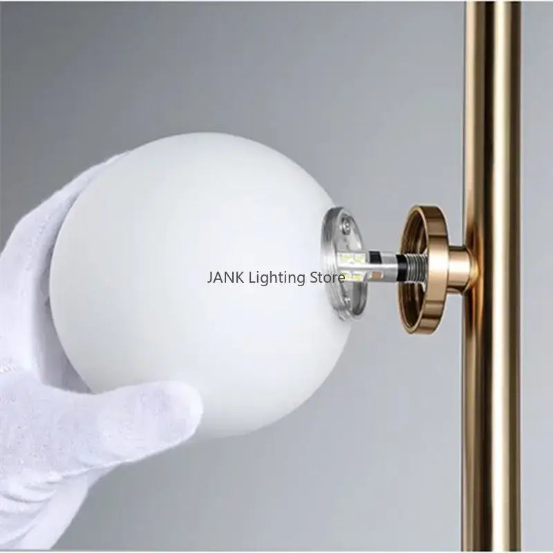 Gold Glass Ball Floor Lamp