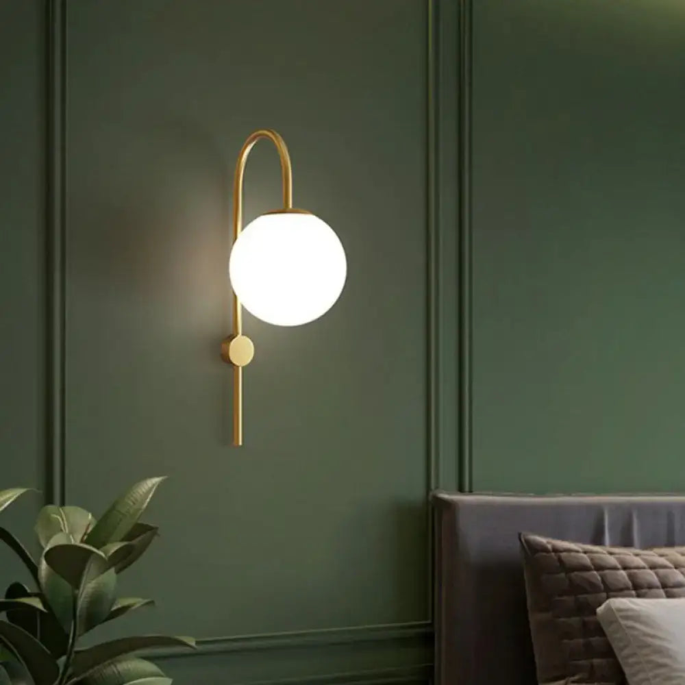 Gold Gooseneck Wall Lamp