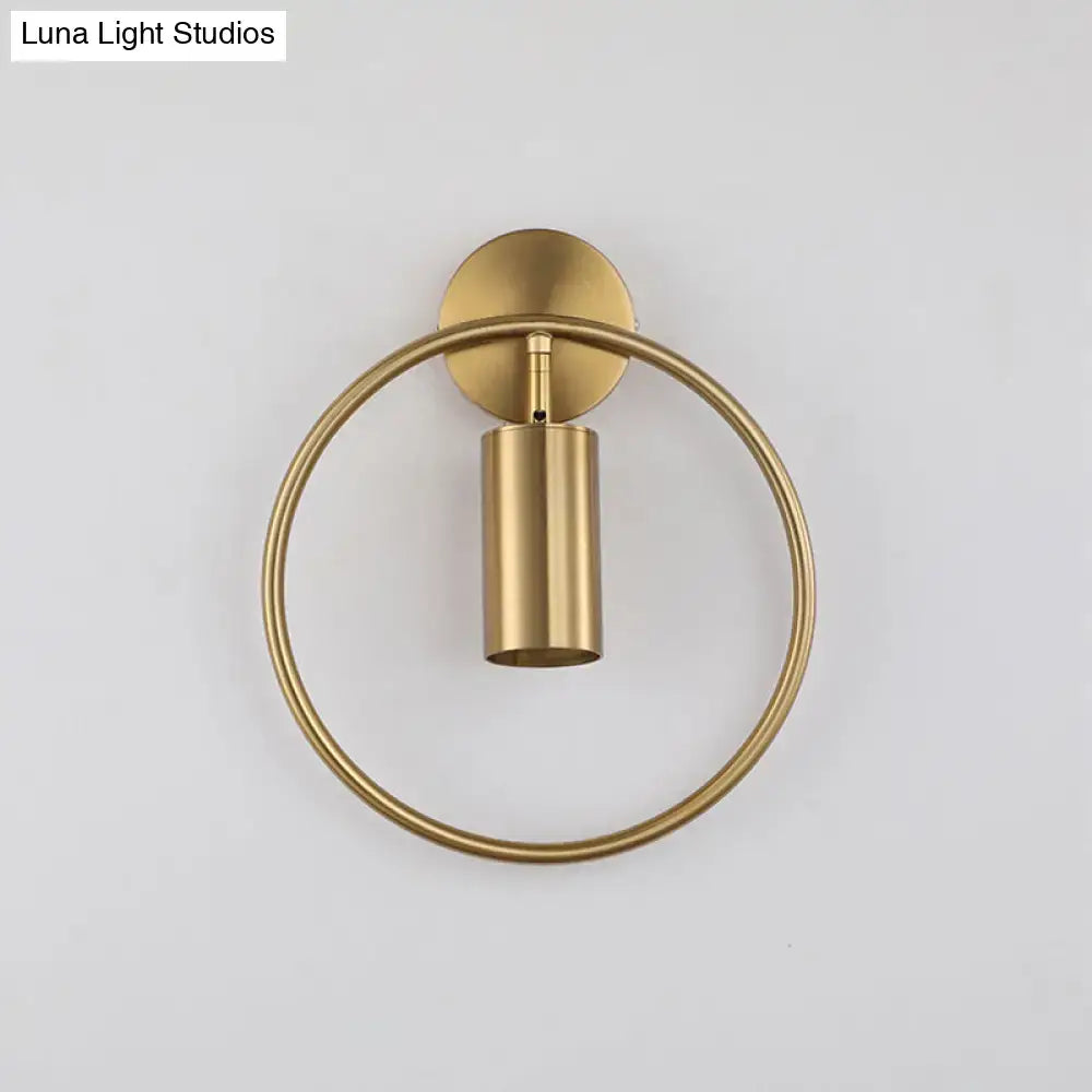 Gold Halo Ring Wall Sconce
