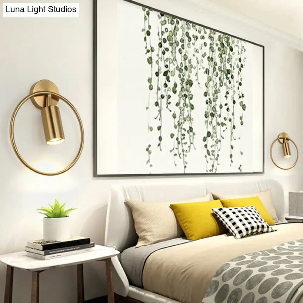 Gold Halo Ring Wall Sconce