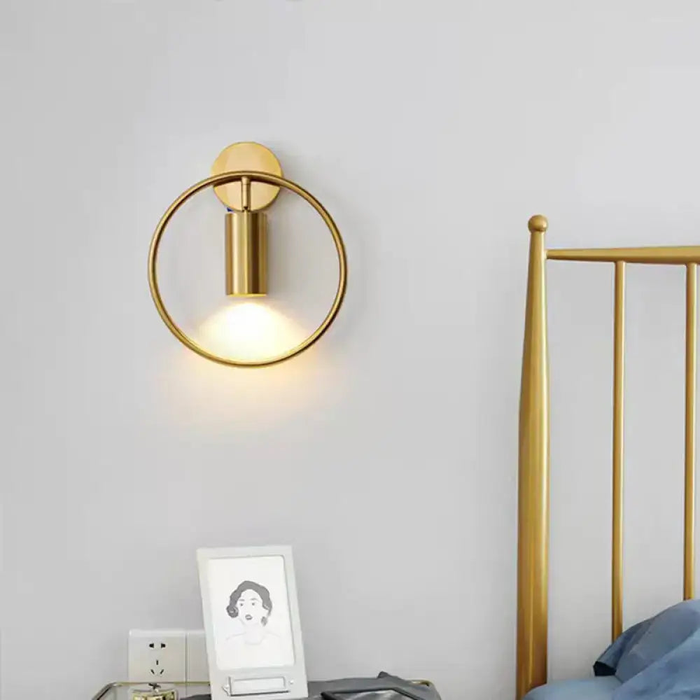 Gold Halo Ring Wall Sconce