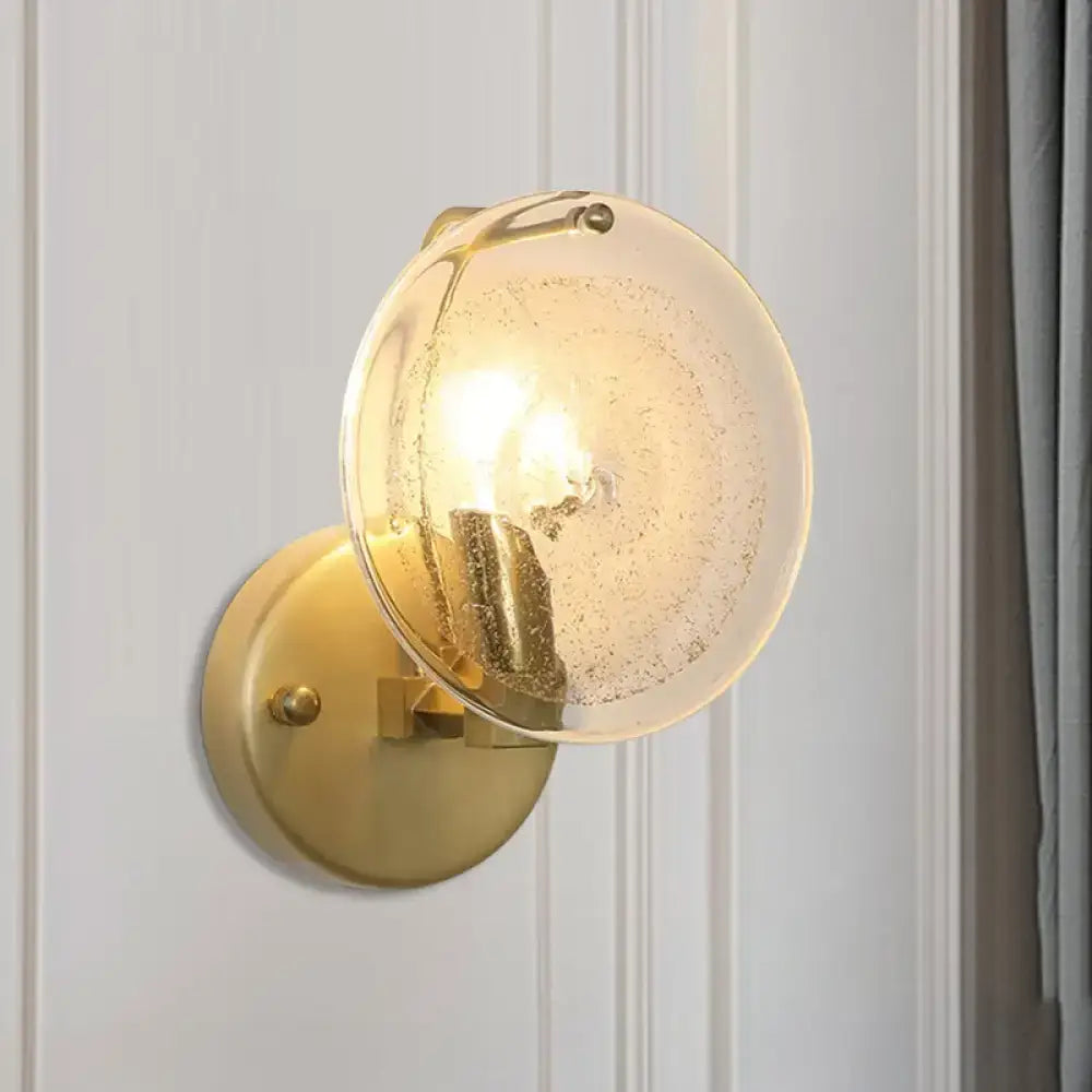 Gold Silver Glass Wall Sconce