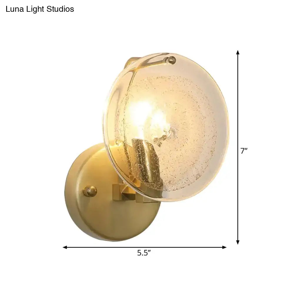 Gold Silver Glass Wall Sconce