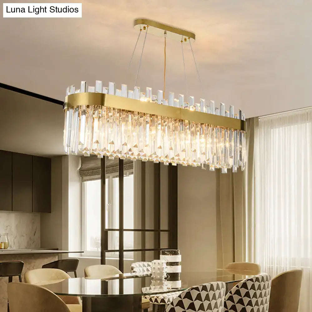 Gold Oval Crystal Light