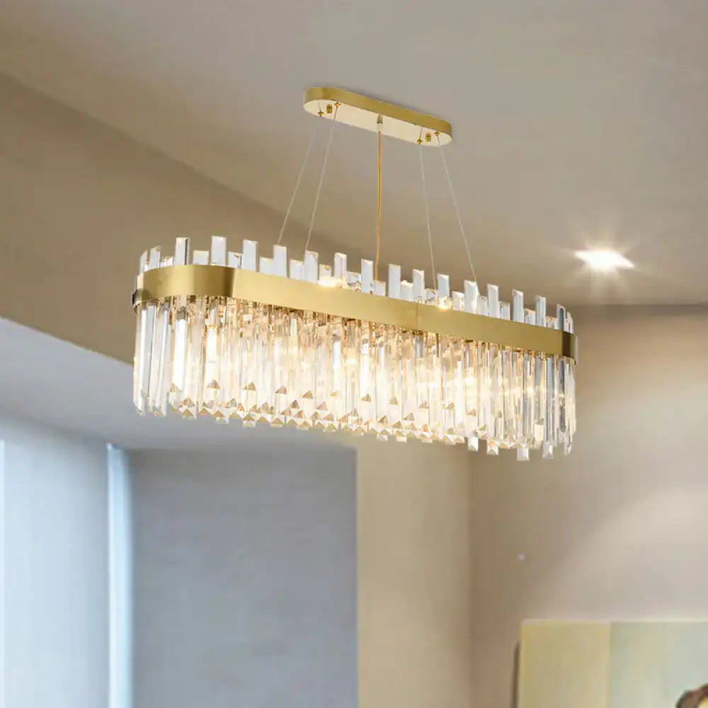 Gold Oval Crystal Light