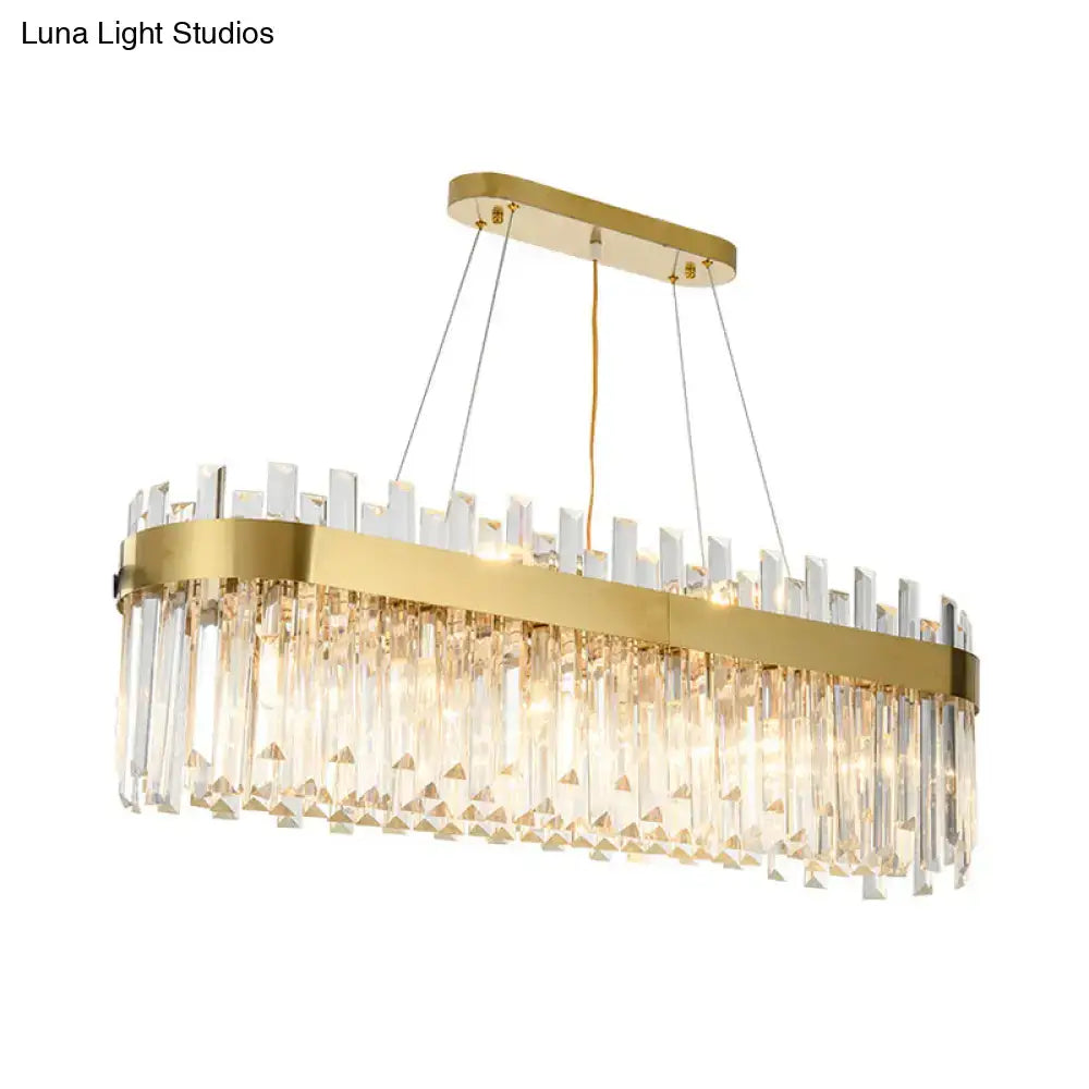 Gold Oval Crystal Light